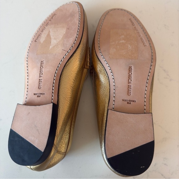 Veronica Beard Penny Metallic Leather Loafer Size: 6 - Picture 6 of 6